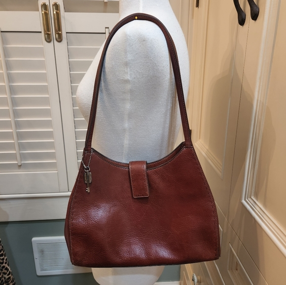 FOSSIL Leather Stachel Purse Handbag - Picture 2 of 6